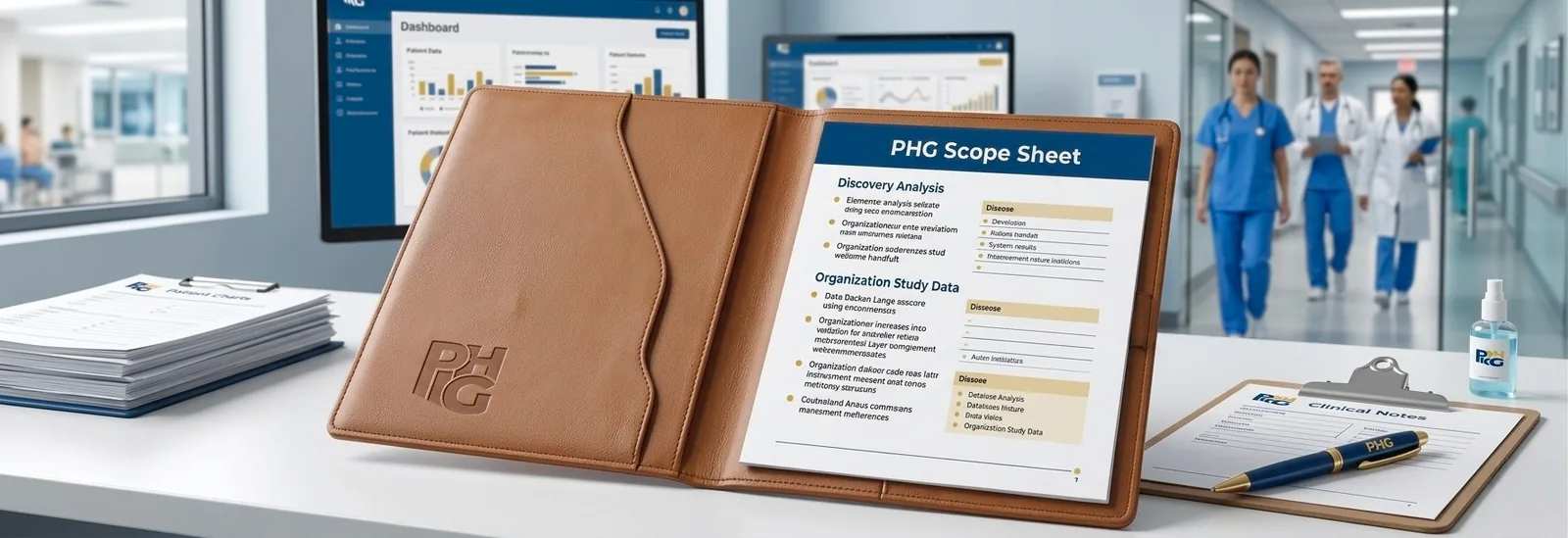 PHG scope sheet in a clinical operations setting.